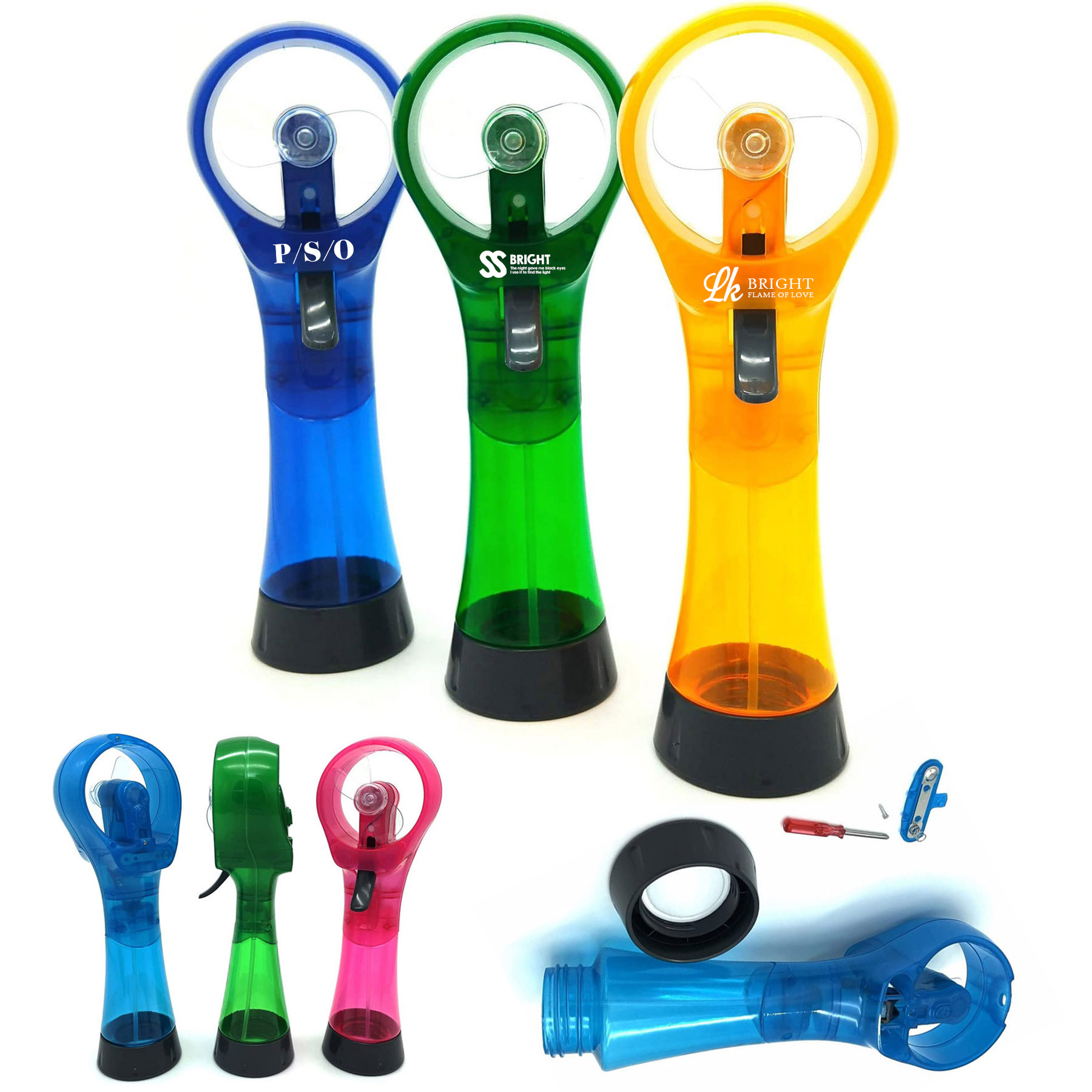 FlyFlyPromos - Handheld Water Spray Mister Fan Image 1 - Promotional Product